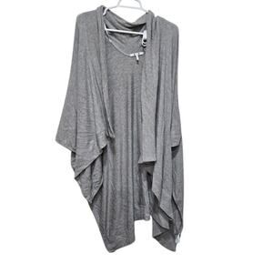 Three Dots Gray Drape Shrug Cardigan Women’s Small Open Front